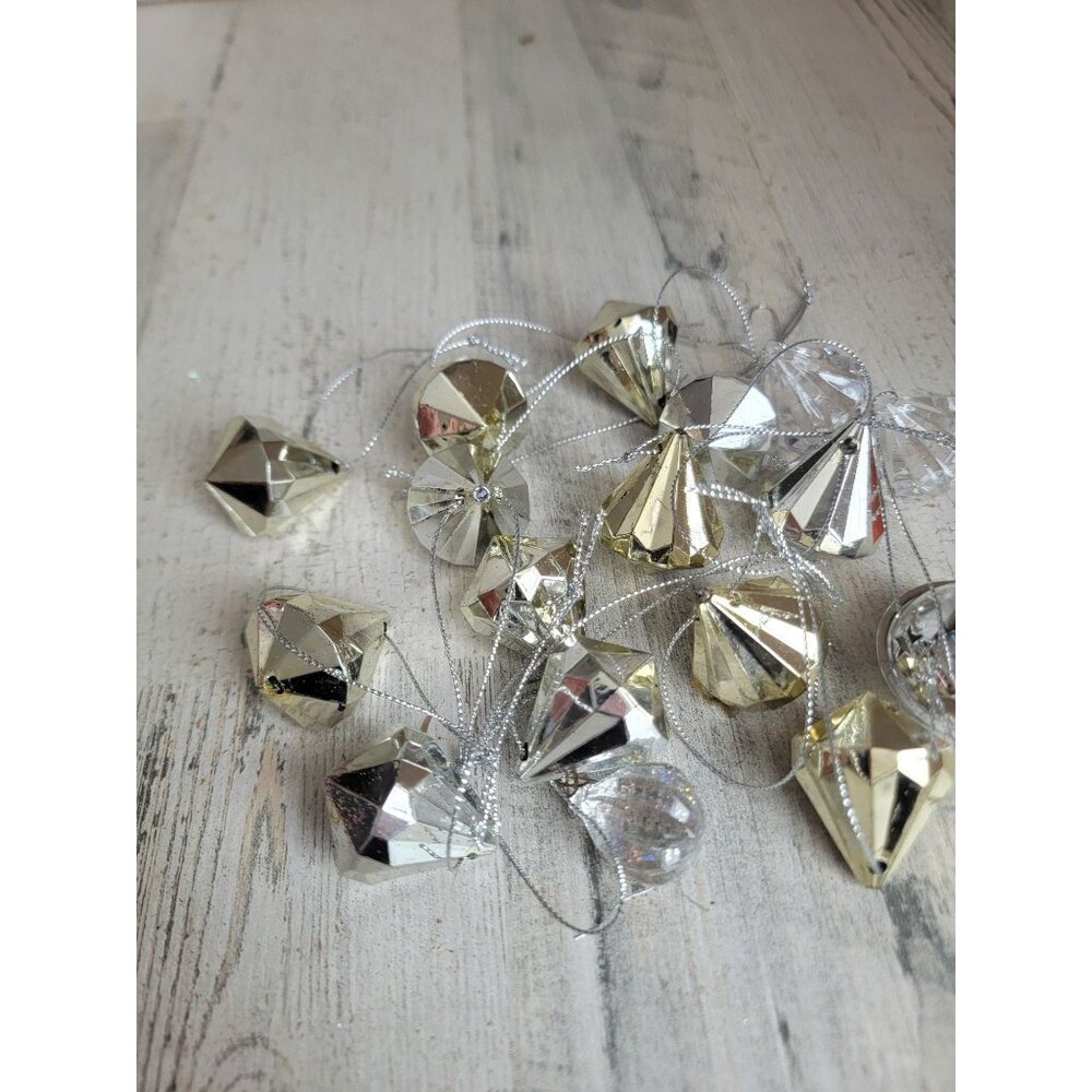 Diamond‎ shaped pendant ornament mini Xmas abstract set